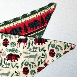 (Small) Reversible Dog Bandana (Forest Theme)